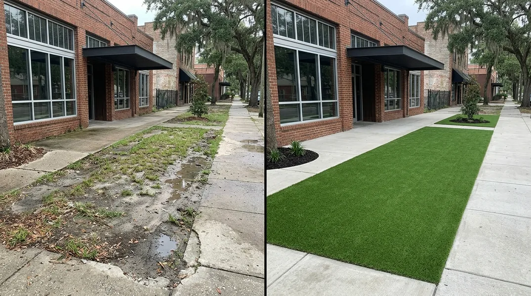 Result artificial grass installation in Jacksonville - Jacksonville Turf Installation