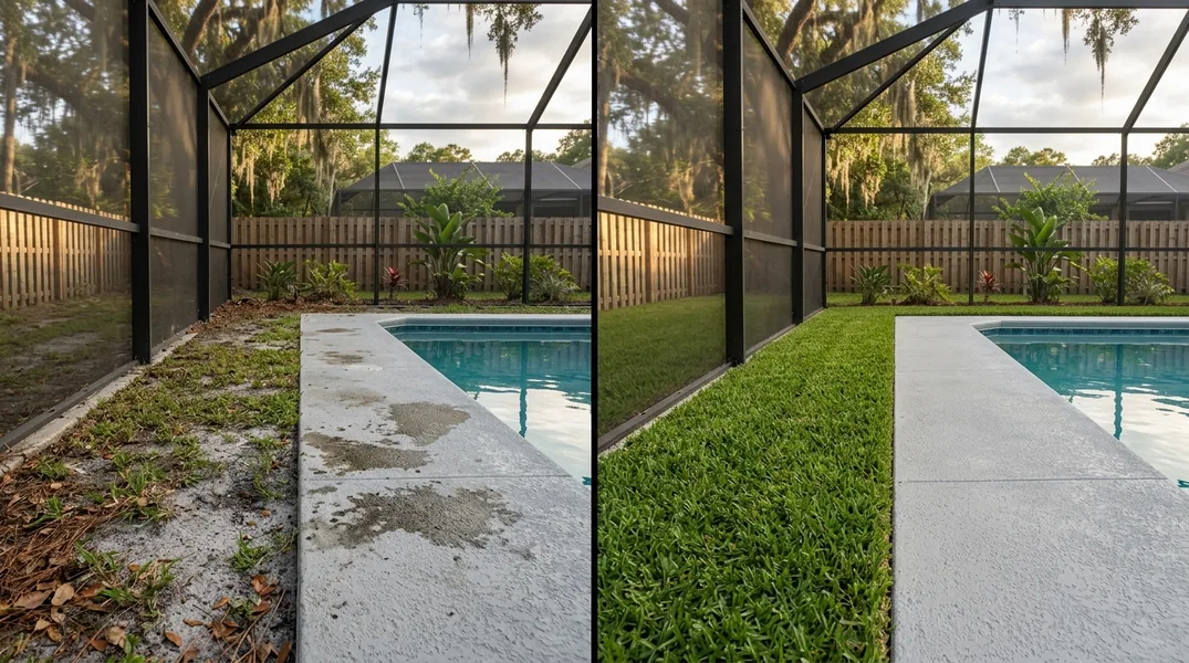 Result artificial grass installation in Jacksonville - Jacksonville Turf Installation