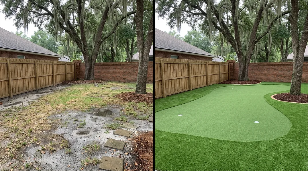 Result artificial grass installation in Jacksonville - Jacksonville Turf Installation